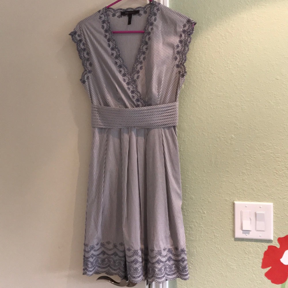 BCBG blue striped dress